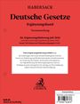 Texte oben: "HABERSACK, Deutsche Gesetze, Ergänzungsband, Textsammlung". Mittig: Erläuterungen zur Gesetzesänderung. Unten: C.H. BECK Logo.