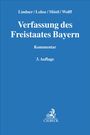 "Lindner / Lohse / Möstl / Wolff, Verfassung des Freistaates Bayern, Kommentar, 3. Auflage. Logo unten, blauer Hintergrund."