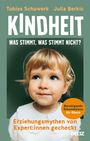 "KINDHEIT: WAS STIMMT, WAS STIMMT NICHT? Erziehungsmythen von Expert:innen gecheckt." Kleinkind mit blonden Haaren.