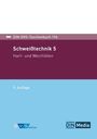Text oben: "DIN-DVS-Taschenbuch 196"
Mittig: "Schweißtechnik 5 Hart- und Weichlöten"
Unten: "9. Auflage"
Logos unten: "DVS Media" und "DIN Media"
Gestaltung: Farbbalken in Weiß, Bordeauxrot, Hellblau.