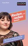 "Reden und reden lassen. Wie sich das Deutsche wandelt und warum das kein Drama ist." Frau vor lila Hintergrund.