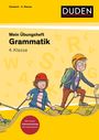 "Deutsch 4. Klasse", "DUDEN", "Mein Übungsheft Grammatik", "4. Klasse", "Mit neuem Intensivtraining fürs Gymnasium". Illustrationen von Kindern beim Klettern.
