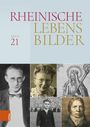 "RHEINISCHE LEBENSBILDER, Band 21". Fotos von vier Personen und eine Illustration einer heiligen Frau mit Krone.