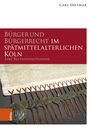 Carl Dietmar: Bürger und Bürgerrecht im spätmittelalterlichen Köln, Buch