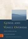 Titel: Genoa and Venice Overseas. Darunter Meer mit Bergen im Hintergrund, schlichtes Design.