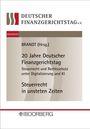 Oben: "DEUTSCHER FINANZGERICHTSTAG e.V." Oben links: "2024/2025". Titel: "20 Jahre Deutscher Finanzgerichtstag". Unten: "BOORBERG".