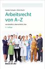 "Arbeitsrecht von A–Z", 31. Auflage, mit Menschen in Berufsbekleidung verschiedener Berufe unten.