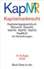 "KapMR Kapitalmarktrecht 13. Auflage 2026, Beck-Texte im dtv." Text- und Farbgestaltung in blau, rot und schwarz.