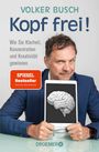 "VOLKER BUSCH Kopf frei! Wie Sie Klarheit, Konzentration und Kreativität gewinnen. SPIEGEL Bestseller. Mann hält Tablet mit Gehirnbild."
