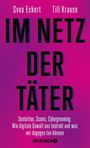 "IM NETZ DER TÄTER" in großen, schwarzen Buchstaben auf pinkem Hintergrund. Autoren: Svea Eckert, Till Krause. Thema: digitale Gewalt.