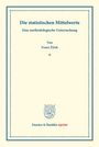 „Die statistischen Mittelwerte“, methodologische Untersuchung von Franz Žižek. Duncker & Humblot Logo darunter.