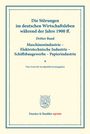 /: Die Störungen im deutschen Wirtschaftsleben während der Jahre 1900 ff., Buch