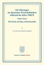 /: Die Störungen im deutschen Wirtschaftsleben während der Jahre 1900 ff., Buch