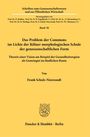 Frank Schulz-Nieswandt: Das Problem der Commons im Lichte der Kölner morphologischen Schule der genossenschaftlichen Form, Buch