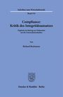 "Compliance: Kritik des Integritätsansatzes", Richard Beckmann, blaues Cover, Verlag Duncker & Humblot, mit Logo.
