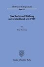 Romy Roomiany: Das Recht auf Bildung in Deutschland seit 1919, Buch