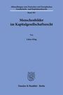Buchcover in Blau, Titel: "Menschenbilder im Kapitalgesellschaftsrecht" von Lukas Klug. Verlag: Duncker & Humblot.
