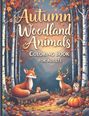 Linded Fox: Autumn woodland animals coloring book for adults - a Thanksgiving Coloring Adventure Stress Relief Coloring Book, Buch