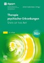 „Therapie psychischer Erkrankungen: State of the Art“, 22. Auflage, 2027. Grüner Hintergrund mit abstraktem Design.