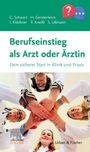 "Berufseinstieg als Arzt oder Ärztin. Dein sicherer Start in Klinik und Praxis." Fünf Menschen stehen in einem Kreis zusammen.