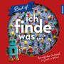 "Best of" steht auf einem blauen Banner, "ich finde was..." in großen Buchstaben. Spielzeuge vor rotem Hintergrund.