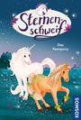 Text: "Sternenschweif", "Das Feenpony", "KOSMOS". Zwei Einhörner auf sternengespicktem Boden, eines weiß, eines braun.