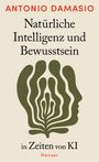 „Natürliche Intelligenz und Bewusstsein in Zeiten von KI“ von Antonio Damasio. Eine stilisierte Illustration eines Kopfes.