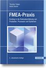„FMEA-Praxis. Einstieg in die Risikoabschätzung von Produkten, Prozessen und Systemen.“ Blaue Abdeckung, geometrische Muster.