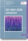 Titel: ISO 9001:2026 umsetzen. Autoren: Thomas Votsmeier, Benedikt Sommerhoff, Stefan Reitz. Blaues Cover mit abstraktem Muster.