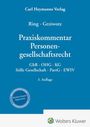 "Praxiskommentar Personengesellschaftsrecht" von Ring und Grziwotz, 3. Auflage; blaues Cover mit Verlag Carl Heymanns.