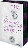 "Silent as Death" von Sasha Reed, Roman. Dark Romance, Leseempfehlung ab 18. Cover mit Uhr und violetten Blumen am Rand.
