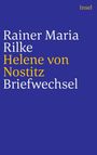 Rainer Maria Rilke und Helene von Nostitz Briefwechsel. Insel oben rechts. Blauer Hintergrund.