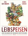 "Eva Gritzmann, Denis Scheck, Leibspeisen, Eine kulinarische Biografie Deutschlands, Insel." Illustration von Lebensmitteln.
