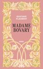„Gustave Flaubert: Madame Bovary. Insel.“ Blassrosa Hintergrund, florale gelbe Verzierung.