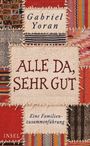 „Gabriel Yoran: ALLE DA, SEHR GUT. Eine Familienzusammenführung.“ Bunter Patchwork-Hintergrund.