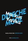 "Markus Kavka über DEPECHE MODE. KiWi MUSIKBIBLIOTHEK." Weiße und blaue Schrift auf schwarzem Hintergrund, dynamisch platziert.