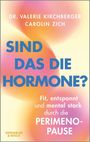 Text: "SIND DAS DIE HORMONE?" und "Fit, entspannt und mental stark durch die PERIMENOPAUSE".  
Hintergrund: Verwaschene Pastellfarben.