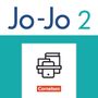 „Jo-Jo 2“ oben, „Cornelsen“ auf rotem Hintergrund unten, einfache Buchillustration in der Mitte.