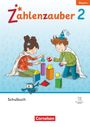 "Zahlenzauber 2", "Bayern", "Schulbuch", "Cornelsen". Illustration: zwei Kinder spielen mit geometrischen Formen.