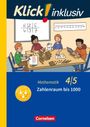 „Klick! inklusiv Mathematik 4/5 Zahlenraum bis 1000“. Illustration von Kindern beim Rechnen am Tisch.