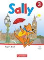 "Sally 3" mit rotem Schriftzug, "Pupil’s Book". Ein Känguru mit rotem Schirm vor Big Ben und Houses of Parliament.