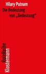 Hilary Putnam: Die Bedeutung von "Bedeutung", Buch