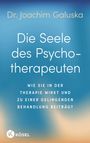 Dr. Joachim Galuska: Die Seele des Psychotherapeuten. Untertitel zur Wirkung der Seele in der Therapie, Logo von Kösel. Blaues Hintergrundbild.