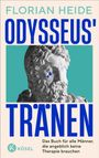 Titel "Odysseus' Tränen" von Florian Heide. Eine Statue mit einer blauen Träne und KÖSEL-Logo unten links.
