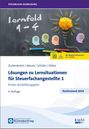 "Lernfeld 1-4" auf Tafel mit bunten Köpfen und Glühbirne aus Papier mit Büroklammern. Steuerliche Ausbildung.