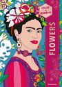 "COLOR by NUMBERS" und "FLOWERS" steht auf einer kunstvollen Illustration einer Frau mit Blumen im Haar.