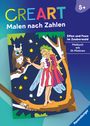 : Ravensburger CreArt Malen nach Zahlen ab 5: Elfen und Feen im Zauberwald, Malbuch, 24 Motive, Einhorn, Magie, Zauber, Fantasy, Buch