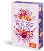„Wait for me in Willow Falls“ von Greta Milán; farbenfrohe Blumenillustration, „SPIEGEL Bestseller-Autorin“.