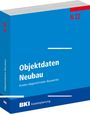 Blauer Umschlag mit "Objektdaten Neubau", "Kosten abgerechneter Bauwerke", "N 22", "BKI Kostenplanung".