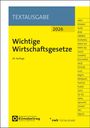 TEXTAUSGABE 2026, Wichtige Wirtschaftsgesetze, 39. Auflage. Gelber Hintergrund, Liste von Gesetzesabkürzungen.